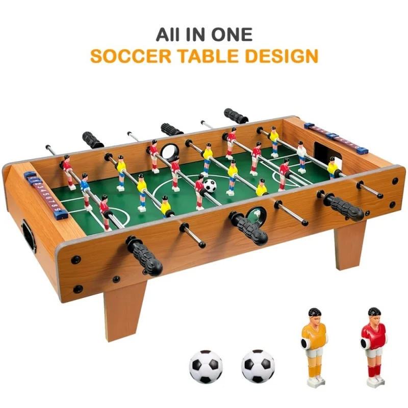 Description Picture 3 of itemMini Wooden Table Football Game Soccer Toy Kids Childrens Portable Foldable Indoor Outdoor Camping Party Games Birthday Gift
