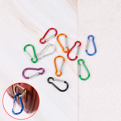 5Pcs/lot Aluminum Carabiner D-Ring Key Chain Clip Camping Keyring Snap Hook Outdoor Travel Kit Wholesale