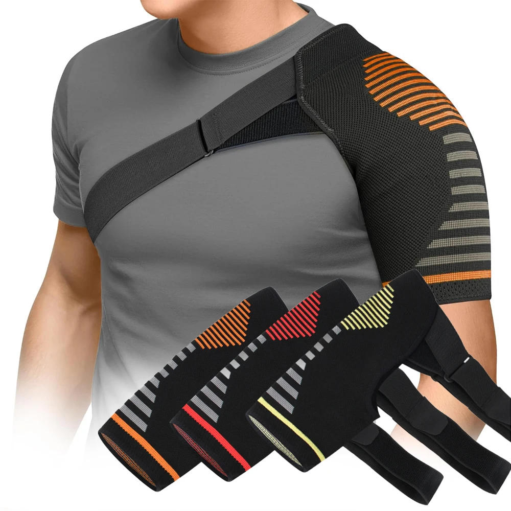 Description Picture 2 of itemProfessional Shoulder Brace - Support and Compression Sleeve, AC Joint - Arm Immobilizer Wrap, Stability Strap - for Men & Women