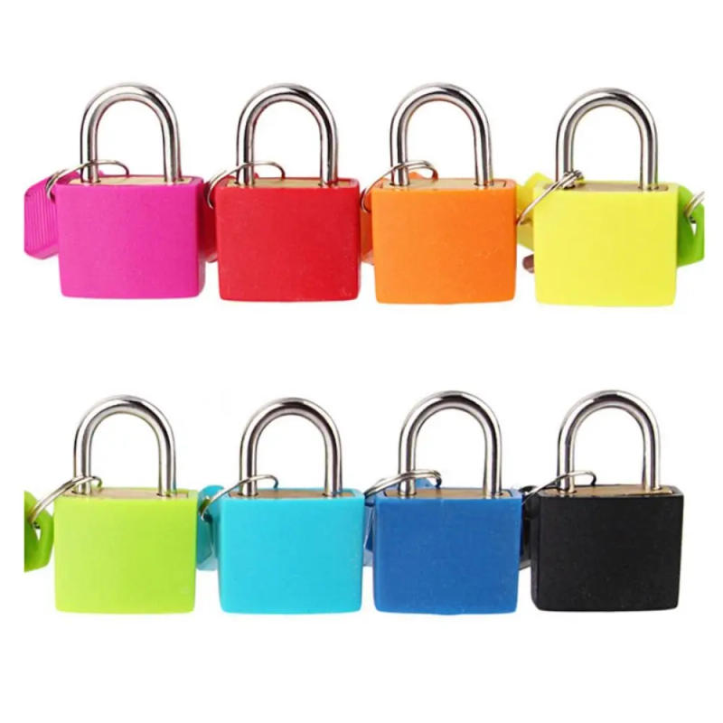 Description Picture 4 of item1PC 23mm Coloured Dormitory Appliances Home Ornament Suitcase Padlock with 2 Keys Cabinet Door Bookbag Small Luggage Lock