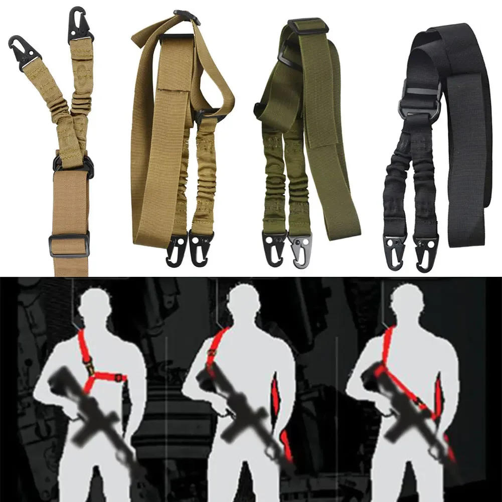 Description Picture 4 of itemOne Single Point Adjustable Bungee for Rifle Gun Sling Strap Hook Safety Belt Wild Survival Training Tactical Hunting Equipment