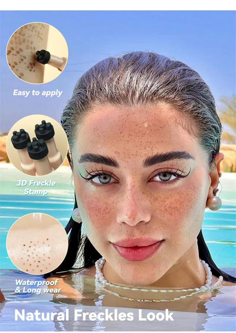 Description Picture 3 of item1PC Natural Lifelike Freckle Pen Waterproof Concealer Dot Spot Pen 3D Freckle Stamp Easy To Apply Lasting Makep Tool Cosmetic