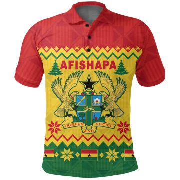 Ghana Flag Map Graphic POLO Shirt GHA National Emblem Polo Shirts For Men Clothes Casual Male Streetwear Africa Kids Jersey Tops