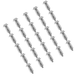 25 Pcs Nut Expansion Screw Fixed Door Anchor Petal-shaped Hollow Metal Cavity 4*20 Tube Set for with Screws Wall