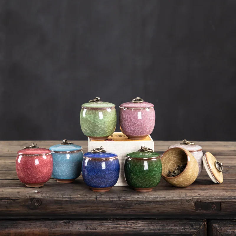 Description Picture 3 of itemCeramic  Caddies tea container  coffee canister  porcelain tea caddy  tea storage box   container