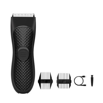 1Set Men's Electric Trimmer Groin Hair Trimmer Pubic Hair Removal Intimate Areas Body Clipper Black Epilator Rechargeable Shaver