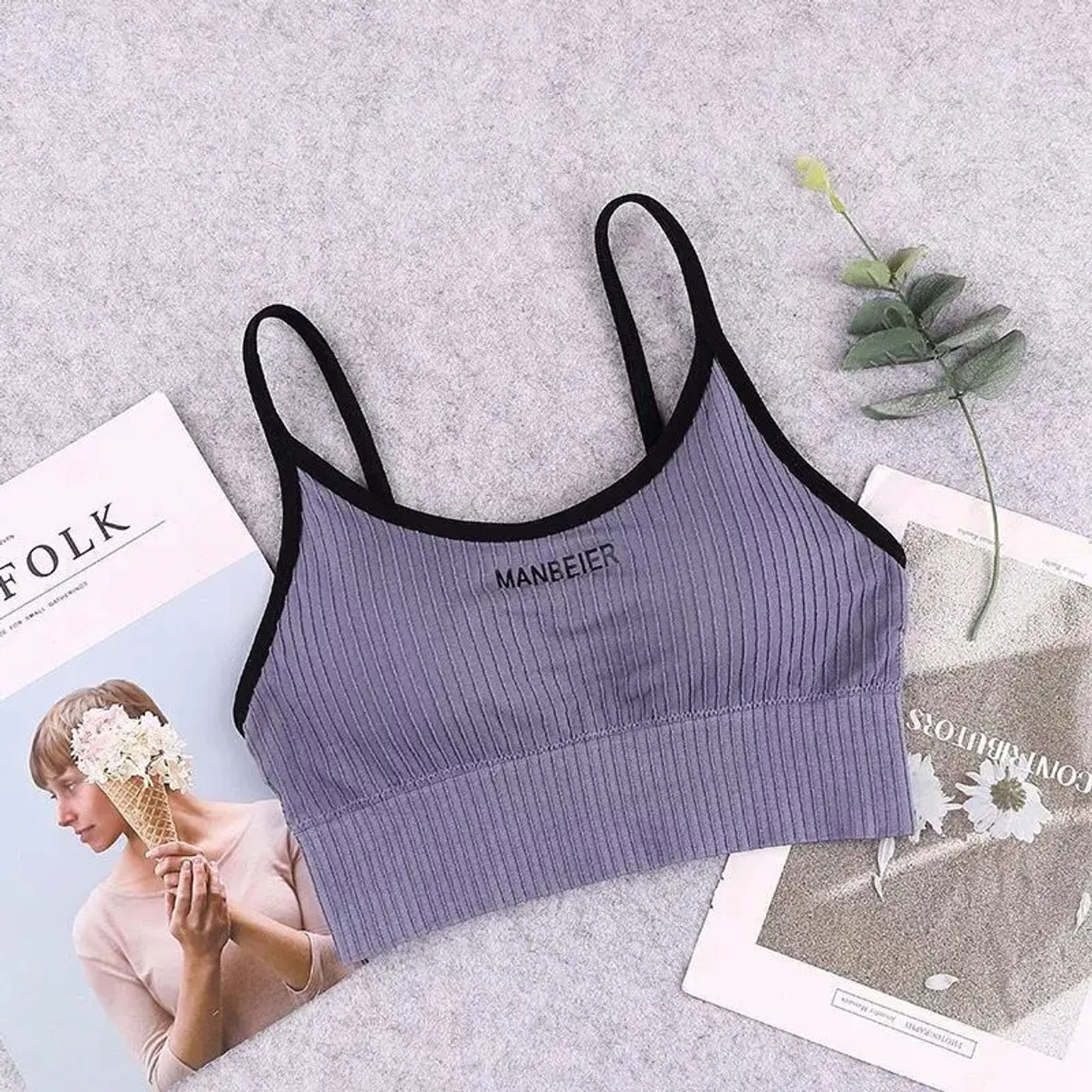 Description Picture 3 of itemNew Sports Bra For Women Gym Sexy Crop Top Bra Women Cotton Underwear Soft Comfort Tube Tops Female Brassiere Tops For Girls