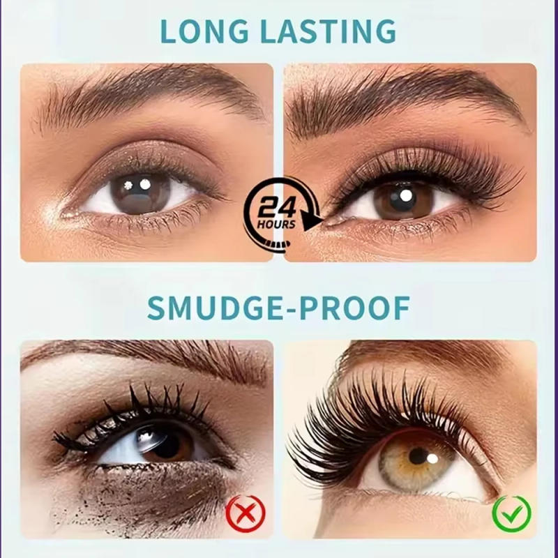 Description Picture 5 of itemBlack Mascara Thickening - Long-Lasting, Volumizing , Fiber Formula with 360° Spiral Brush Waterproof Liquid Fiber Mascara