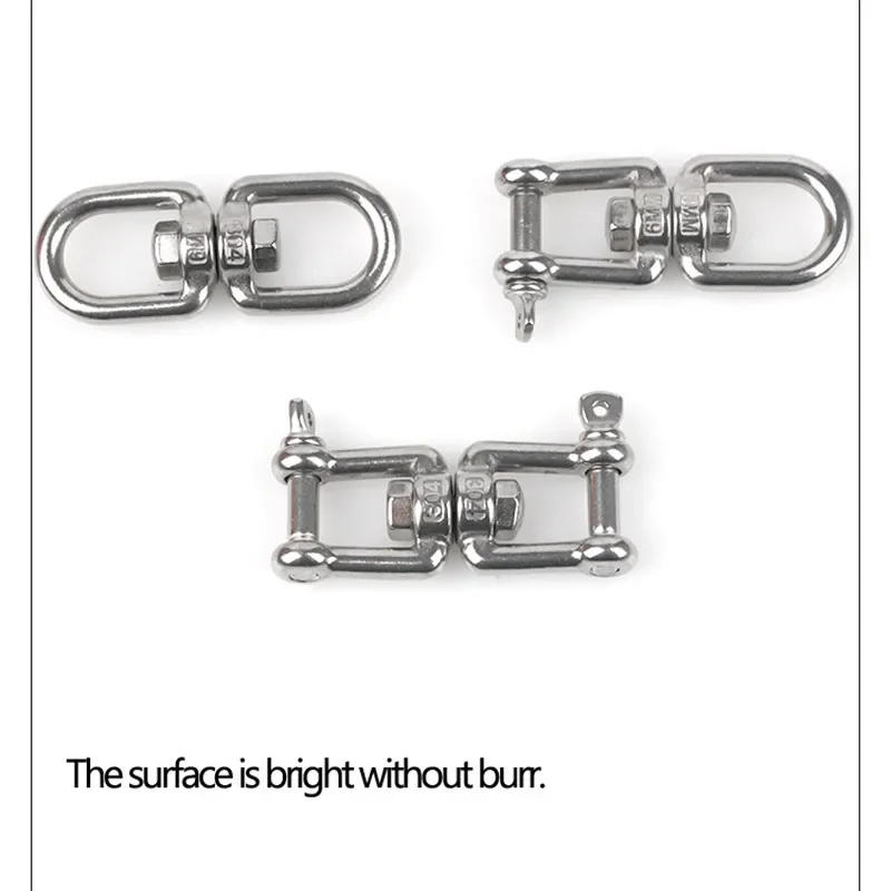 Description Picture 4 of item304 Stainless Steel 360 Degree Rotating 8-Shaped Chain Snap Ring Connecting Hook Swivel Universal Hardware Accessories