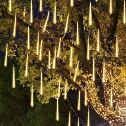 16/24/32 Tubes New Year Garland LED Meteor Shower Rain String Lights Halloween Decor for Street Party Christmas Tree Decoration