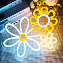Daisy Neon Sign Flower LED Neon Light For Bedroom Wall Decor For Room Party Birthday Gifts Bohemian Style Decor Wall Sign