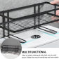 B black storage rack