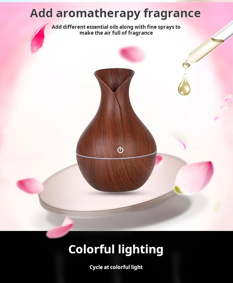 Description Picture 6 of itemMini Portable Ultrasonic Humidifier Wood Grain Design for Desktop Bedroom Student Office Quiet Home Car Use New Model