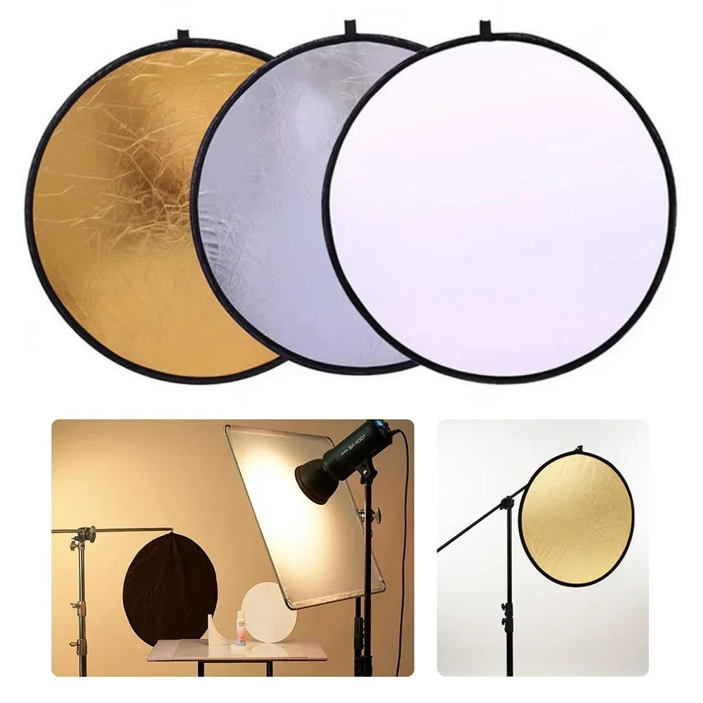 Description Picture 2 of item5 in 1 Collapsible Round Photography Reflector Photo Studio Outdoor Light Diffuser Multi-Disc with Carry Bag 30 40 80 110cm 2in1