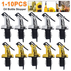 1-5PCS Oil Bottle Stopper Cap Oil Bottle Stopper Lock Plug Seal Leak-proof Nozzle Sprayer Liquor Dispenser Wine Pourer Gadgets