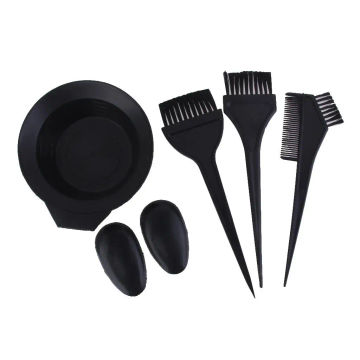 Salon Barber Hair Coloring Brushes Comb Mixing Bowl Set Black
