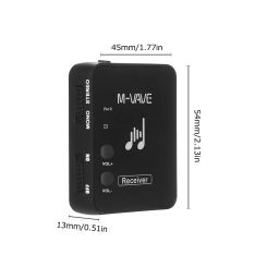 M-Wave WP-10 2.4G Wireless Earphone Monitor Transmitter/Receiver Support Stereo Mono Phone Recording Function Parts
