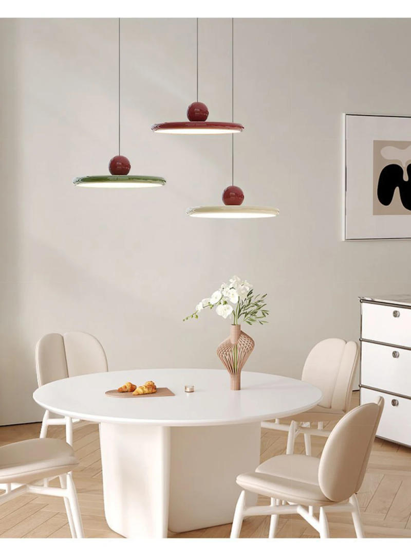 Description Picture 3 of itemNordic Pendant Light Macaron Iron Home Decoration Hanging Lamp Restaurant Living Room Bedroom Indoor LED Illumination Chandelier