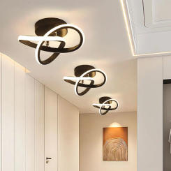 Nordic LED Ceiling Lights Ceiling Lamps for Corridor Aisle Black White Interior Lighting Fixtures for Home Bedroom AC85-265V