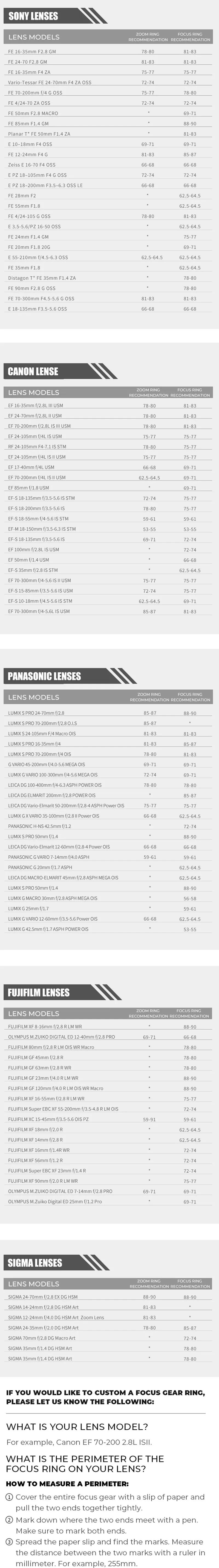 Description Picture 2 of itemTilta Follow Focus Gear Ring 360 Rotation Silent Seamless Focus Gear Ring For DSLR Camera Accessories TA FGR PRT