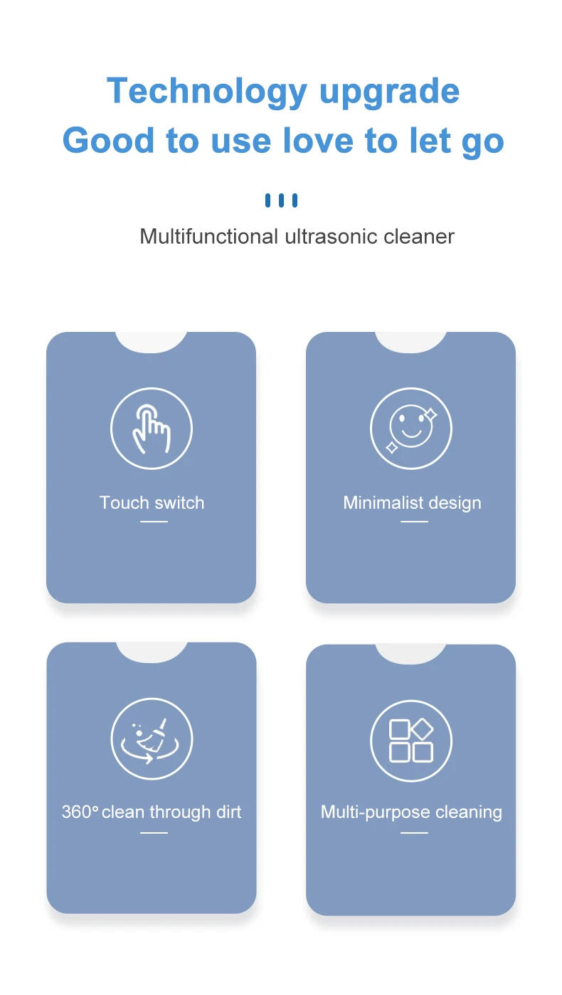 Description Picture 3 of itemUltrasonic Cleaning Machine Portable Sonicator Bath Vibration Cleaner Washing For Watches Glasses Denture Teeth Jewelry Parts