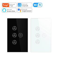 Tuya Smart WiFi Ceiling Fan Light Switch Interruptor With Neutral Wire Speed Adjust Voice Control Works With Alexa Google Home