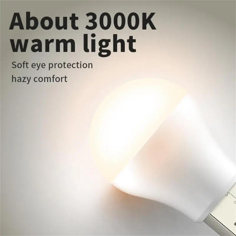 Description Picture 4 of item2pcs USB Plug Lamp Mini LED Night Light Book Light Computer Mobile Power Bank Charging Lamp 5V Eye Protection Reading Light