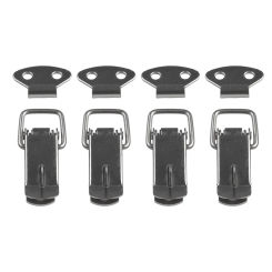 4pcs Door Latch Iron Cabinet Boxes Handle Toggle Lock Clamp Hasp 7.2*2.7cm Duck Billed Buckles With Lock Furniture Hardware