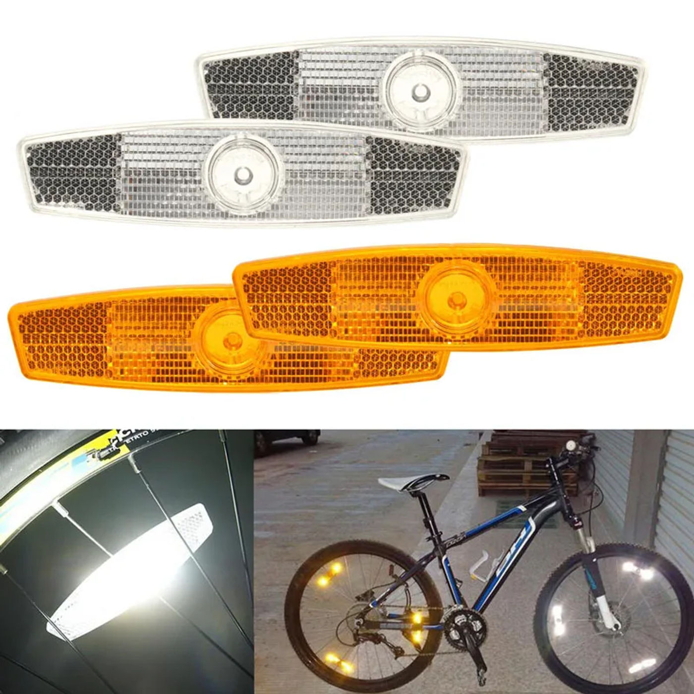 Description Picture 6 of itemBicycle Warning Light Bike Spoke Reflector Safety Night Cycling Wheel Bright Reflective Mount Vintage Clip Riding Accessories