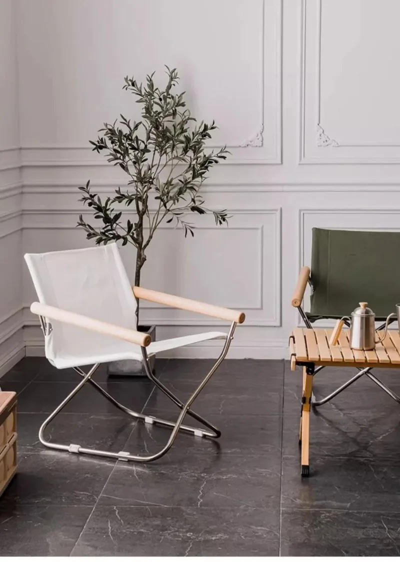 Description Picture 5 of itemModern Portable Folding Chairs Comfortable Chaise Lounges Ergonomic Armchairs for Living Room Backrest Recliner Chair Furniture