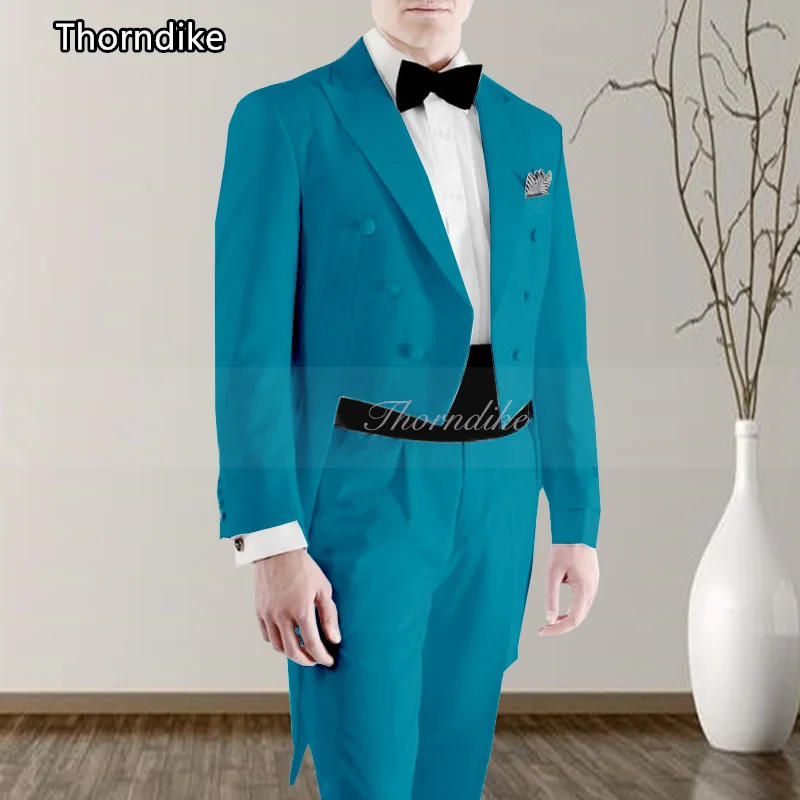 Description Picture 6 of itemThorndike 2023 Tailor Made Light Pink Men Suit Slim Fit Groom Bridegroom For Male Costume Marriage Homme Tuxedos 2 Pcs Blazer