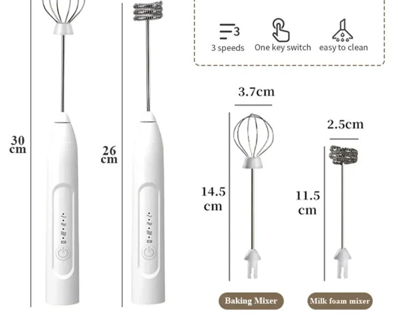 Description Picture 3 of itemElectric Milk Froth Stirrer Wireless Coffee Whisk Handheld Egg Beater Cappuccino Foam Stirrer USB Portable Kitchen Tools Frother