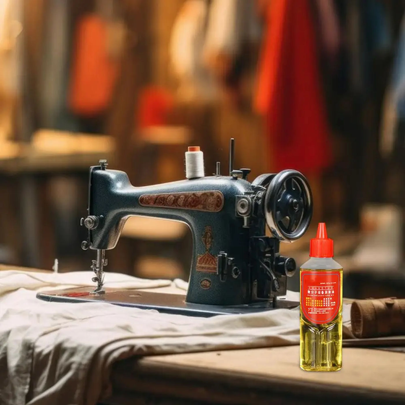 Description Picture 6 of itemClock Oil Lubricating Oil Sewing Machine Oil Shredder Oil Lubricant Clear Oiler For Sewing And Embroidery Machines Bike