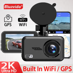 Bluavido 2.5K Ultra HD 2560*1440P Dash Cam WiFi GPS Logger IMX415 Car Video Recorder Dual Camera 1080P Night Vision Black Box