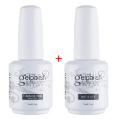 Long Lasting UV Gel Polish Set with 15ml Jelly Gel Polish and Top/Base Coat for Nail Art