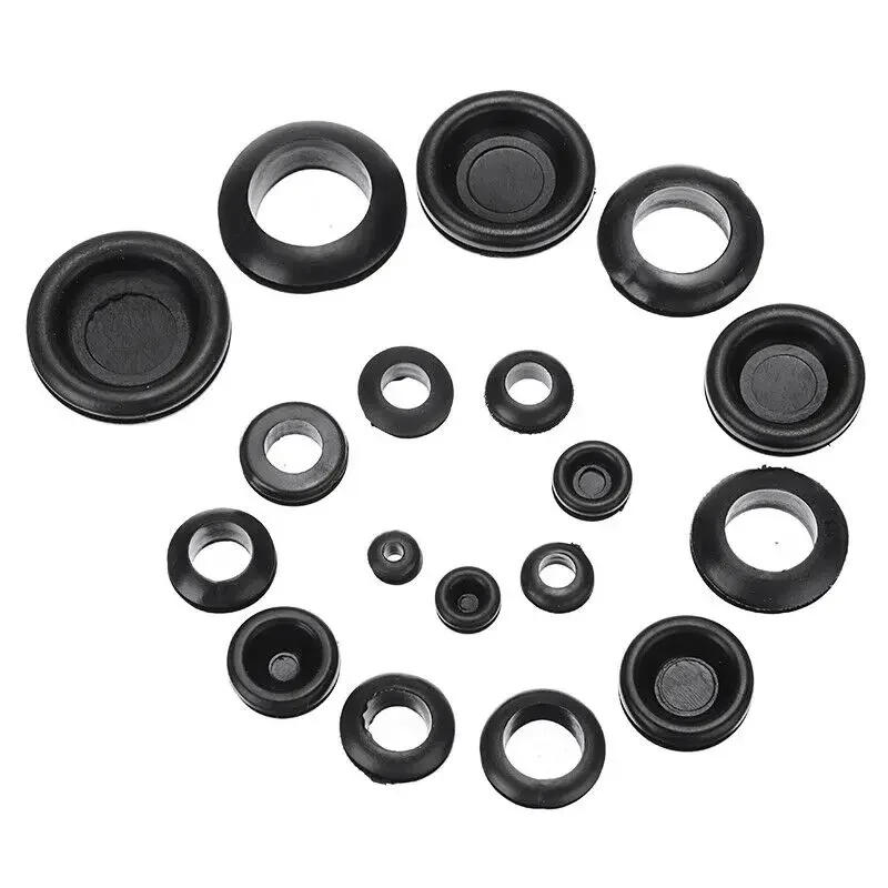 Description Picture 4 of item125pcs Black Rubber Grommet Plug Assortment Kit Gasket  Ring Firewall Hole Plug Wire Electrical Appliance Plumbing Boxed Set