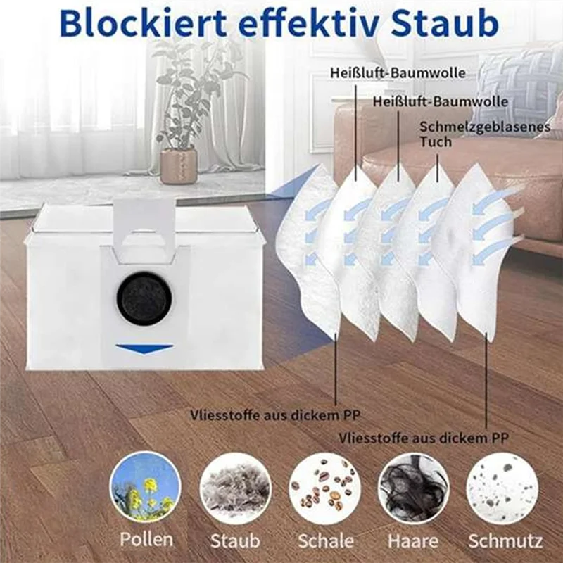 Description Picture 5 of itemB89B-36 Pcs For Ecovacs T30S / T30S AI / T30S COMBO / T30S PRO / T30S PRO OMNI Robot Vacuum Cleaner Parts Replacement