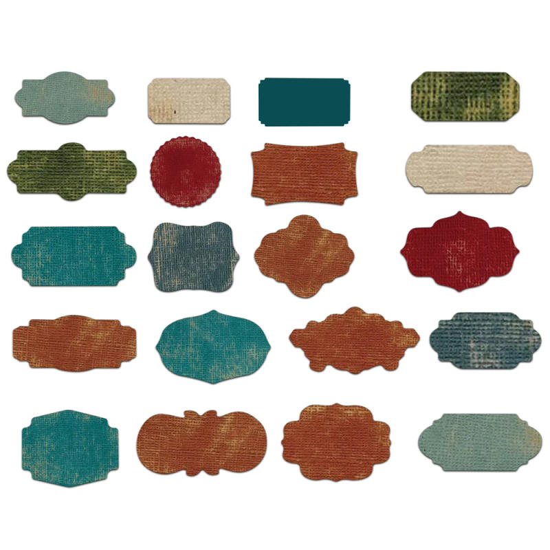 Description Picture 2 of itemLucky Goddess Metal Cutting Dies 20pc Labels Diy Scrapbooking Photo Album Decorative Embossing Paper Card Crafts