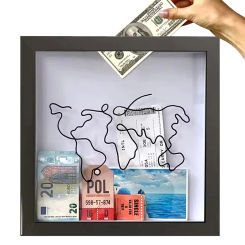 Adventures Memory Box Ticket Movie Sporting Storage Boxes Piggy Bank Saving Money Postcard Souvenir Piggy Bank alcancias