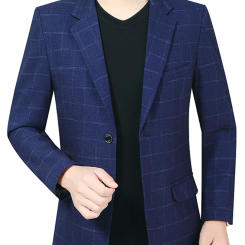 New Spring Autumn Blazers Men Slim Fit British Plaid Formal Suit Jacket Party Wedding Business Casual Blazers Male Plus Size 5XL
