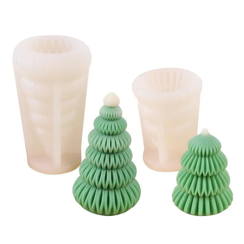 Description Picture 6 of itemNew Christmas Tree Silicone Mold Handmade DIY Scented Candle Soap Gypsum Crafts Resin Cement Molds Christmas Gift