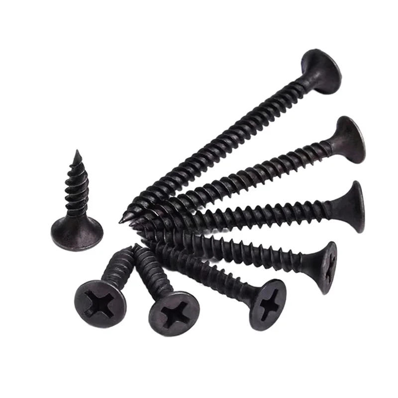 Description Picture 6 of itemHigh strength drywall nail self tapping screw, black cross flat head screw, woodworking gypsum board self tapping screw