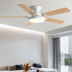 52inch Low Floor Ceiling fan Light LED Ceiling Fan With Light And Control The bedroom Household With fan chandelier 220V 110V