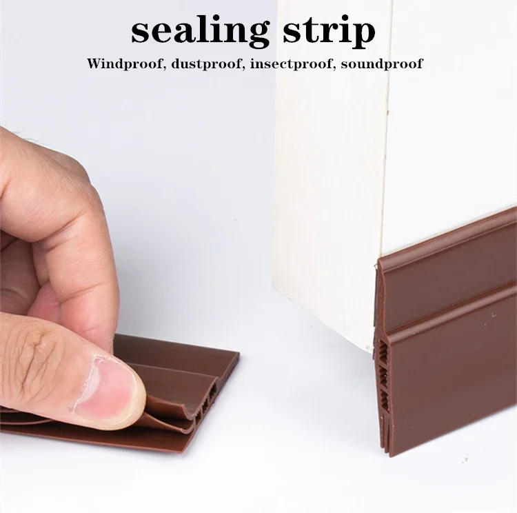 Description Picture 4 of itemDoor Bottoom Windshield Seal Strip Windproof Soundproof Door Sweep Draft Stopper Cuttable Foldable Weatherstrip Self Adhesive