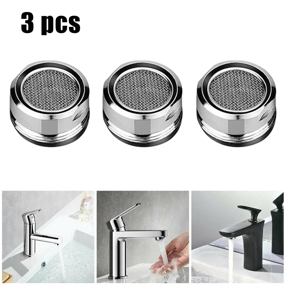 Description Picture 3 of item3pcs Brass Water Saving Faucet Tap Aerator Replaceable Filter Mixed Nozzle 24mm Thread Bathroom Faucet Bubbler Bathroom Parts