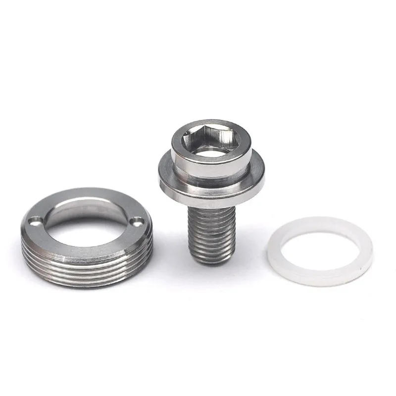 Description Picture 3 of item2pcs Bicycle bottom bracket titanium screw M8X15 for brompton MTB road bike crank dustproof screw cap titanium