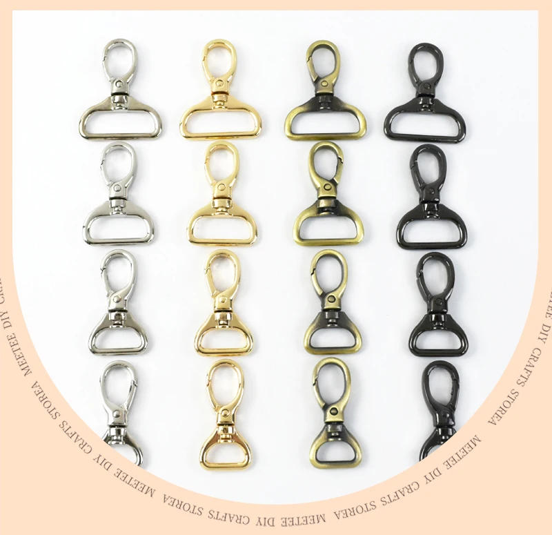 Description Picture 2 of item5Pcs 16-32mm Lobster Clasp Carabiner for Bag Dag Collar Clamp Hook Webbing Strap Swivel Trigger Metal Clip Buckle Craft Hardware