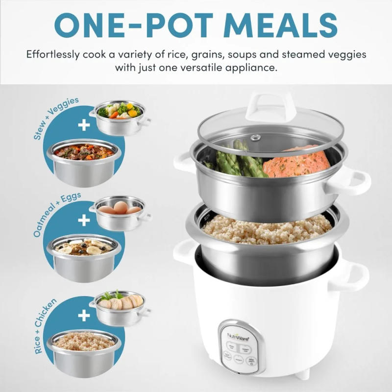 Description Picture 5 of itemHousewares 14-Cup (Cooked) Digital Rice Cooker and Food Steamer, White