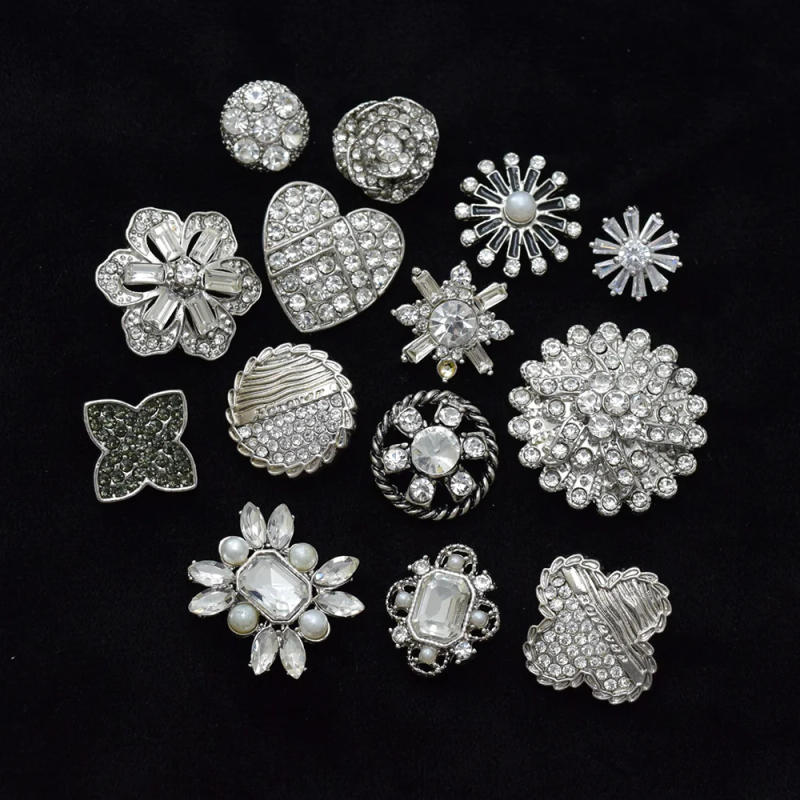 Description Picture 3 of itemRetro Series Buttons 10Pcs/Lot Exquisite Simple Rhinestone Encrusted Buttons For Sewing Clothing Diy Accessorie