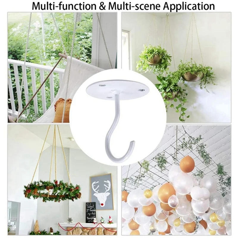 Description Picture 5 of itemHOT Ceiling Hooks For Hanging Plants,Metal Heavy Duty Wall Hangers For Planters, Include Professional Drywall Anchors 4-Pack